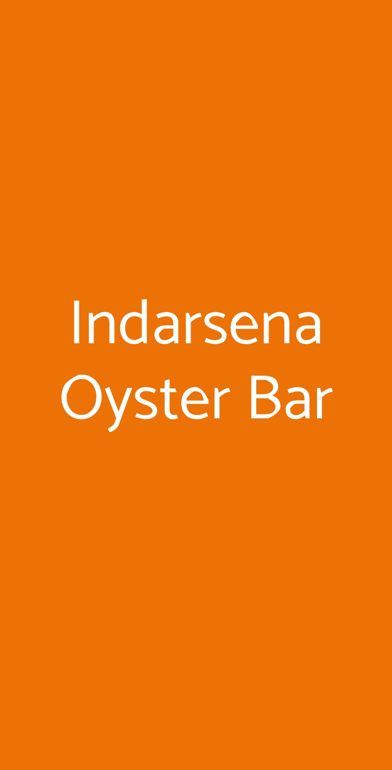Indarsena Oyster Bar Genova menù 1 pagina