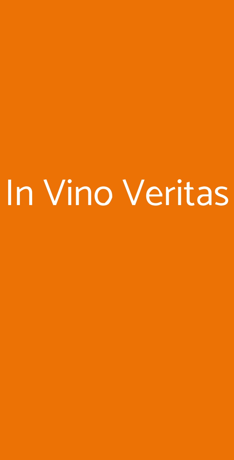 In Vino Veritas Genova menù 1 pagina