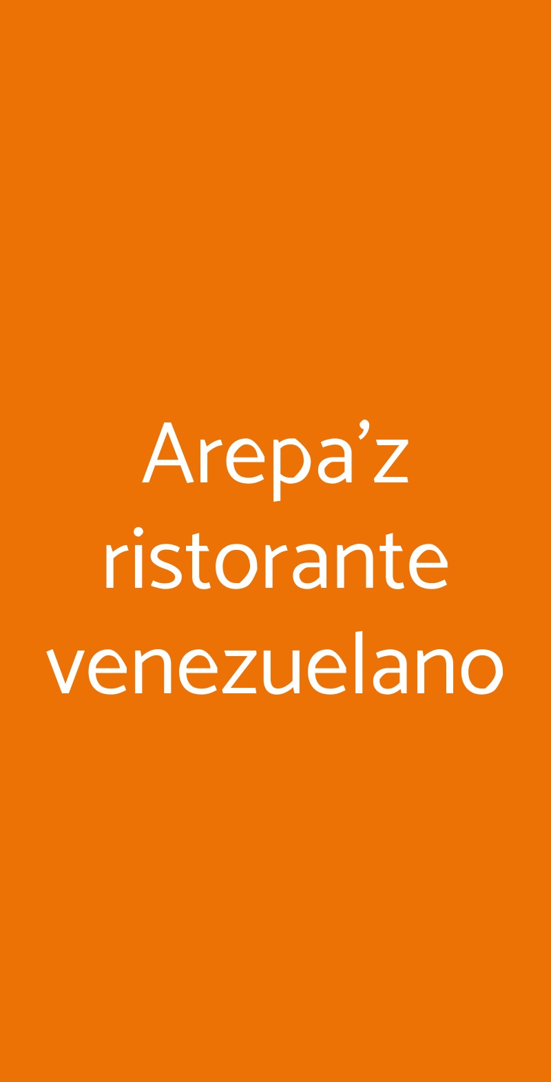 Arepa'z ristorante venezuelano Milano menù 1 pagina