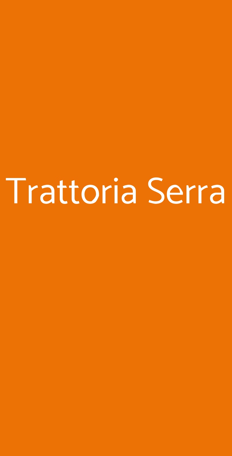 Trattoria Serra Genova menù 1 pagina