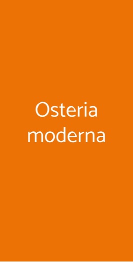 Osteria Moderna