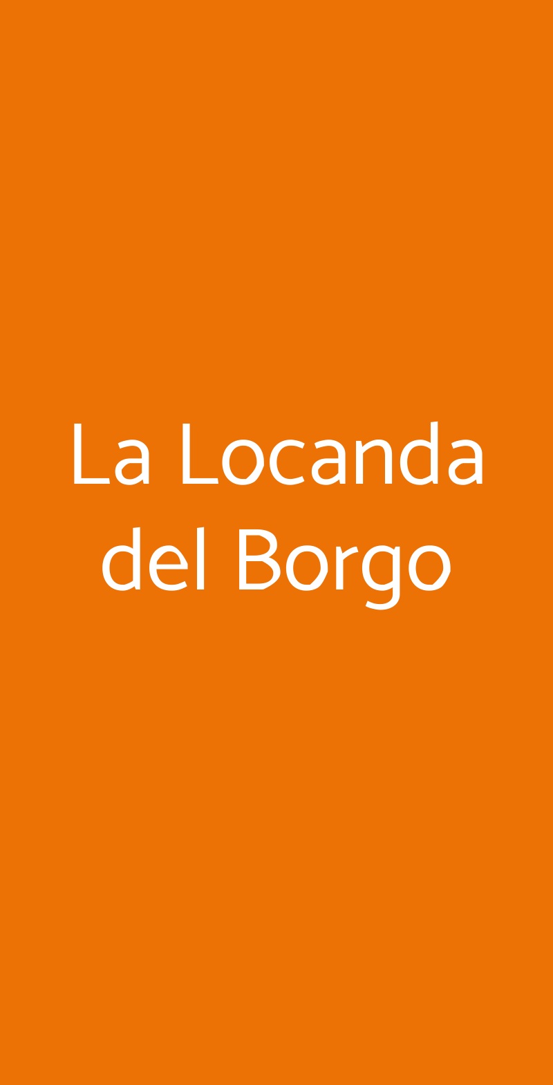 La Locanda del Borgo Genova menù 1 pagina