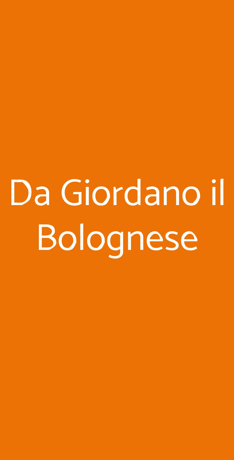 Da Giordano il Bolognese Milano menù 1 pagina