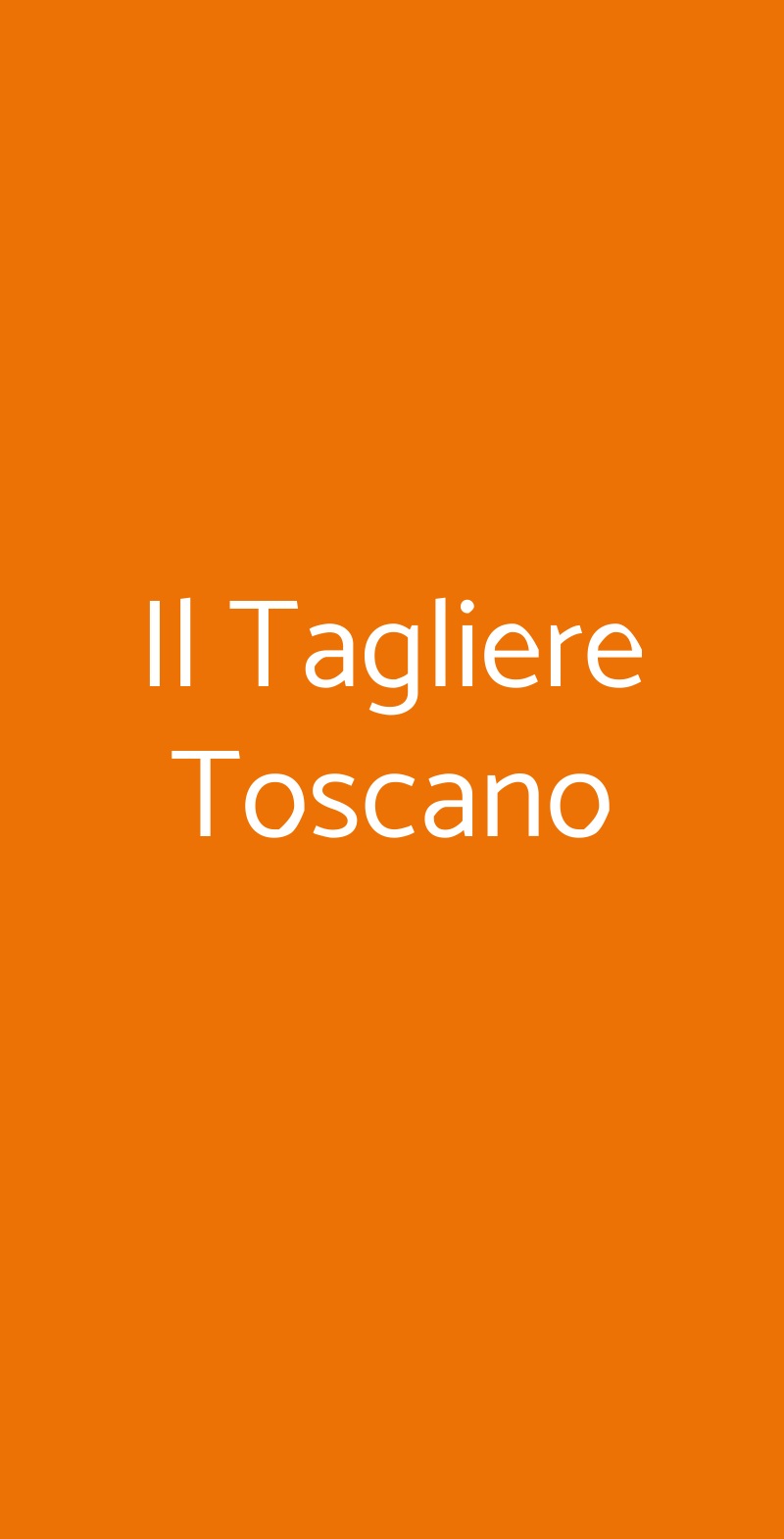 Il Tagliere Toscano Zoagli menù 1 pagina