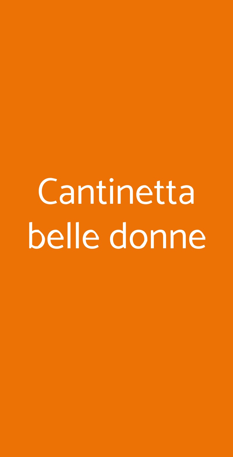 Cantinetta belle donne Milano menù 1 pagina
