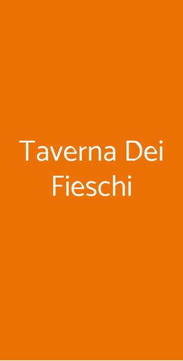 Taverna Dei Fieschi, Torriglia