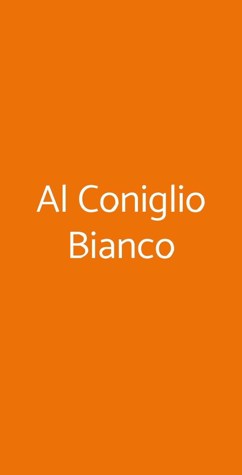 Al Coniglio Bianco Milano menù 1 pagina