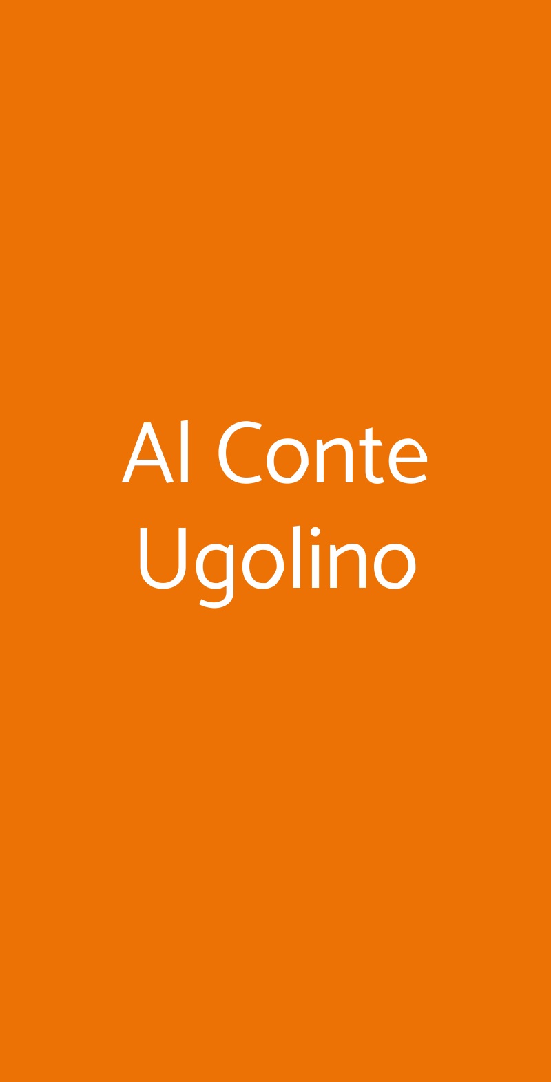 Al Conte Ugolino Milano menù 1 pagina