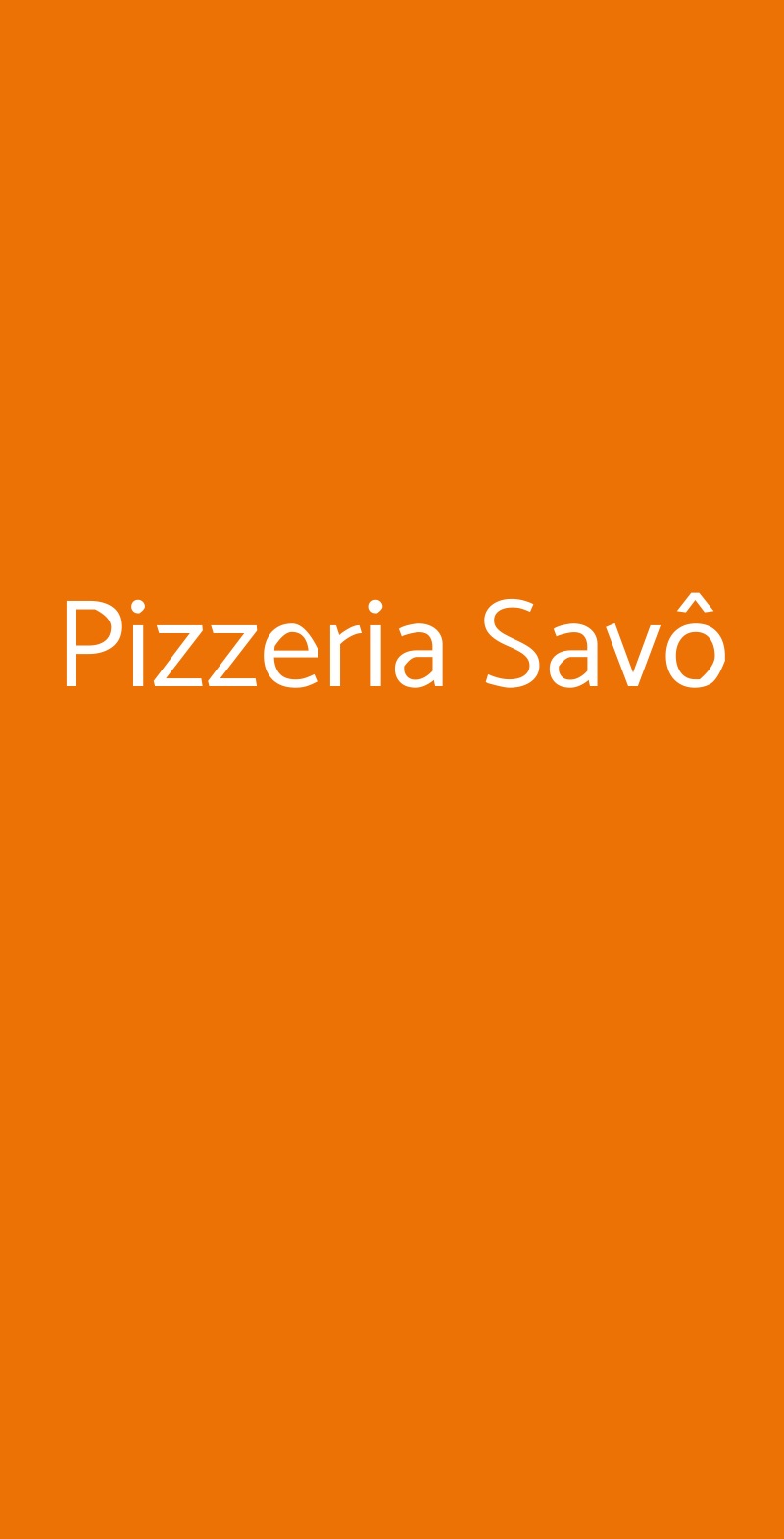 Pizzeria Savô Genova menù 1 pagina