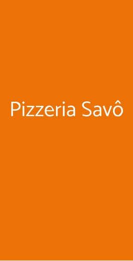 Pizzeria Savô, Genova