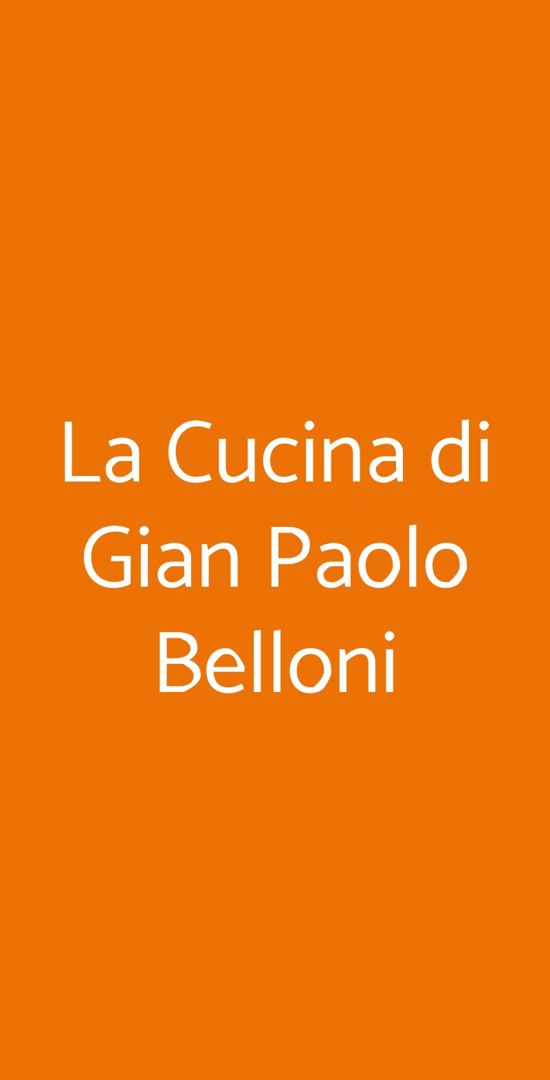 La Cucina di Gian Paolo Belloni Pieve Ligure menù 1 pagina