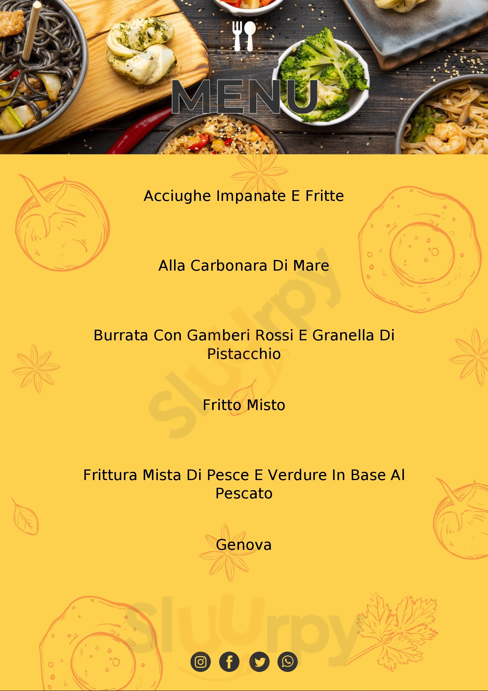 Restaurante Del Sole Arenzano menù 1 pagina