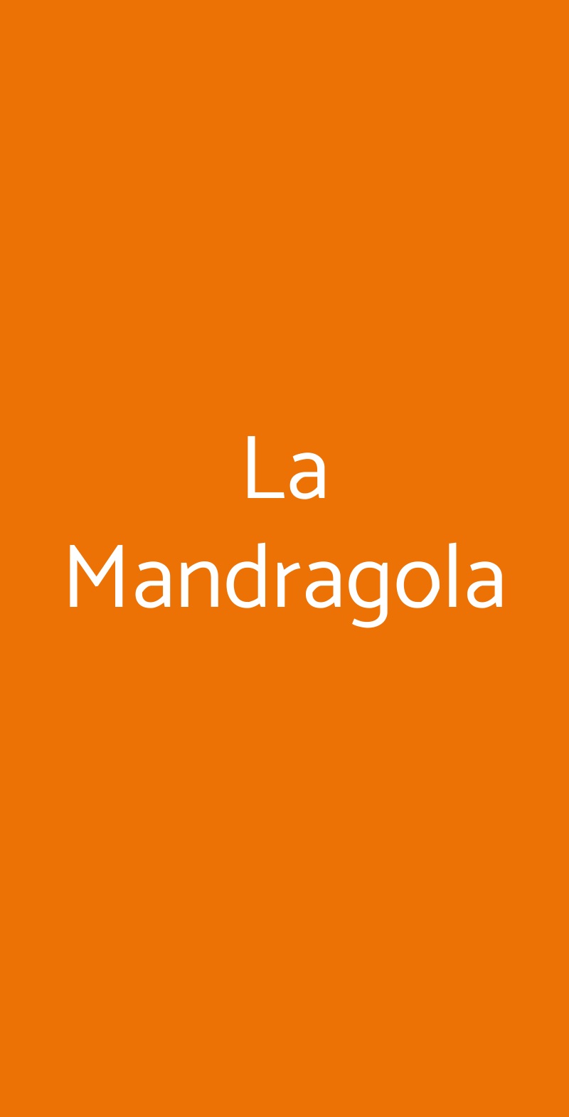 La Mandragola Genova menù 1 pagina