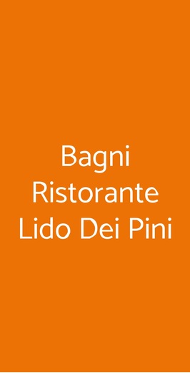 Bagni Ristorante Lido Dei Pini, Savona