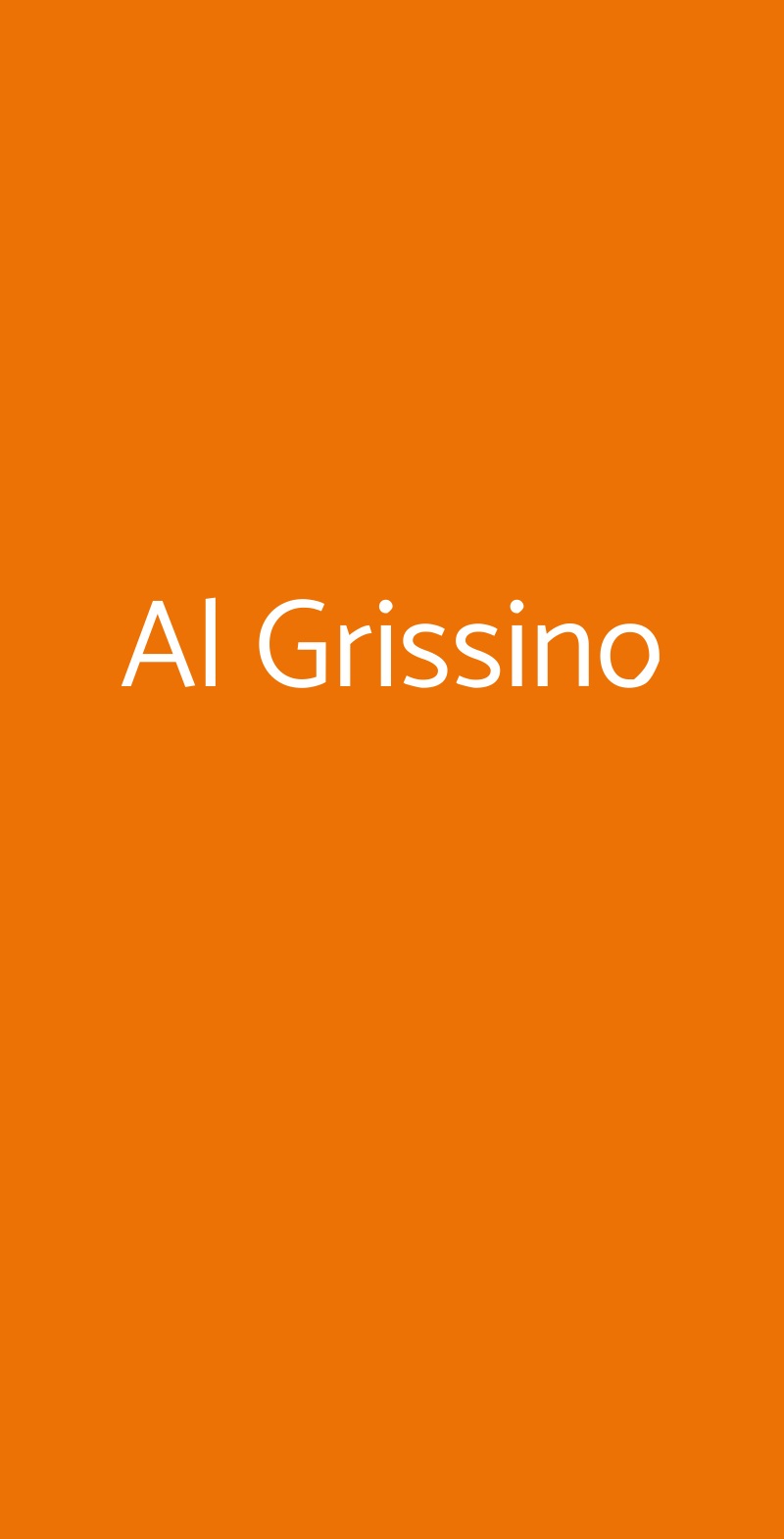 Al Grissino Milano menù 1 pagina