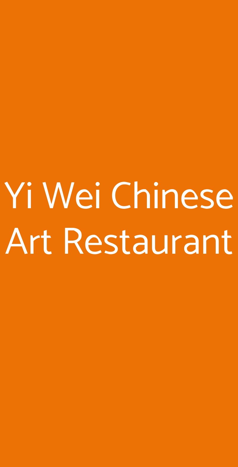 Yi Wei Chinese Art Restaurant Genova menù 1 pagina