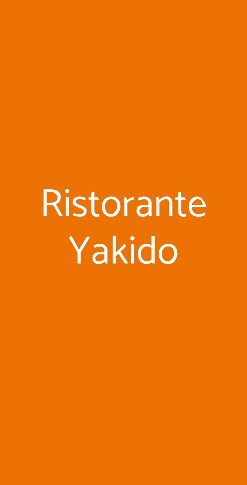 Ristorante Yakido Genova menù 1 pagina