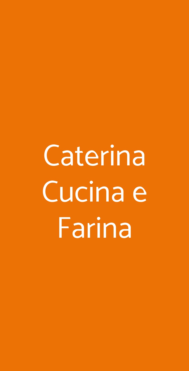 Caterina Cucina e Farina Milano menù 1 pagina
