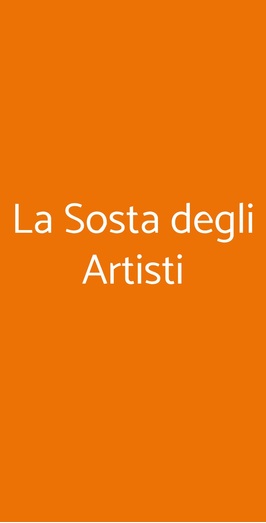 La Sosta Degli Artisti