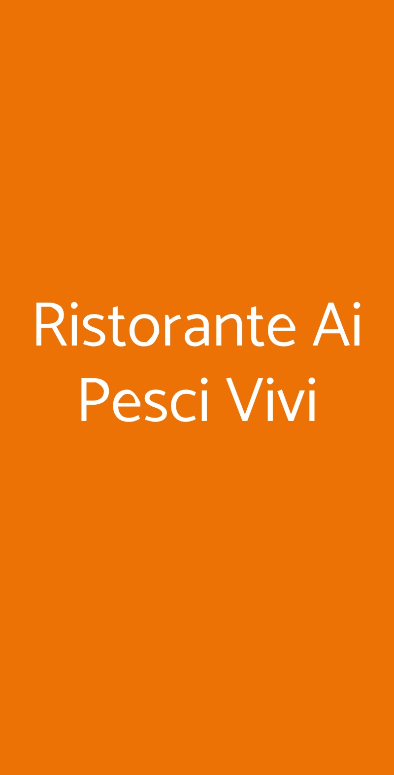 Ristorante Ai Pesci Vivi Recco menù 1 pagina