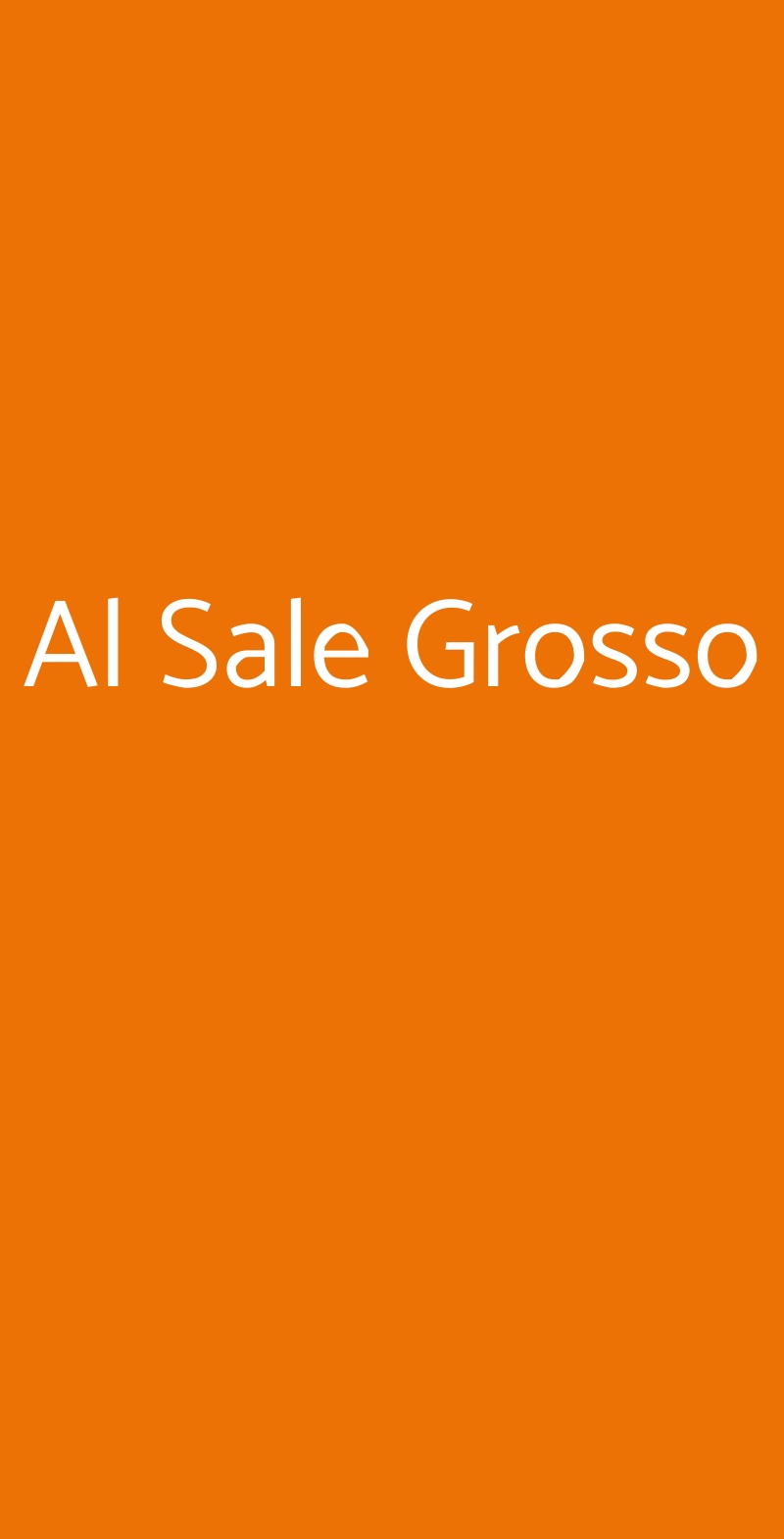 Al Sale Grosso Milano menù 1 pagina