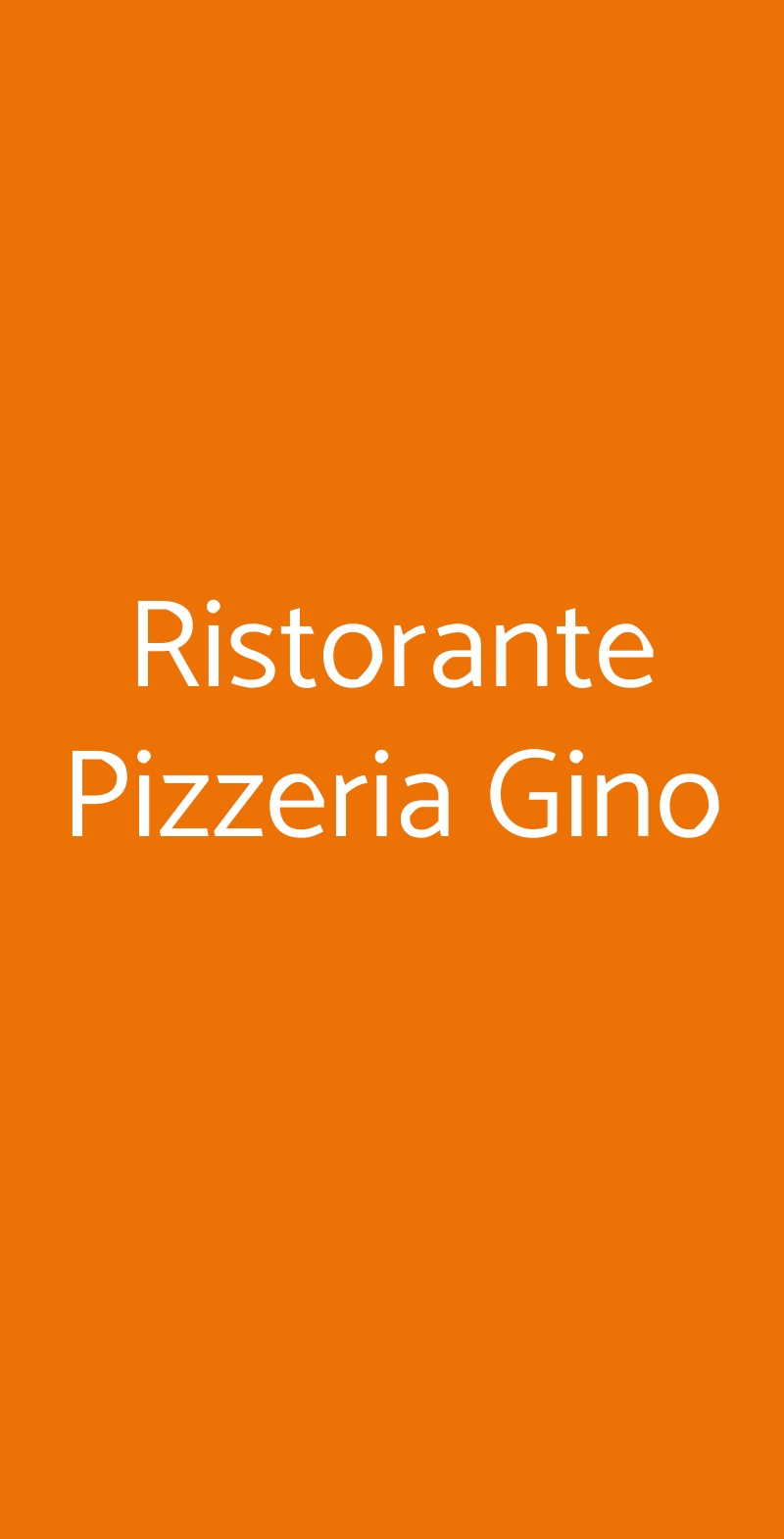 Ristorante Pizzeria Gino Arenzano menù 1 pagina