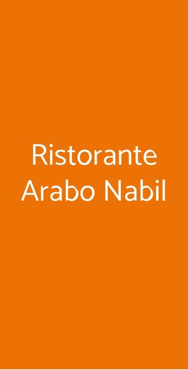 Ristorante Arabo Nabil