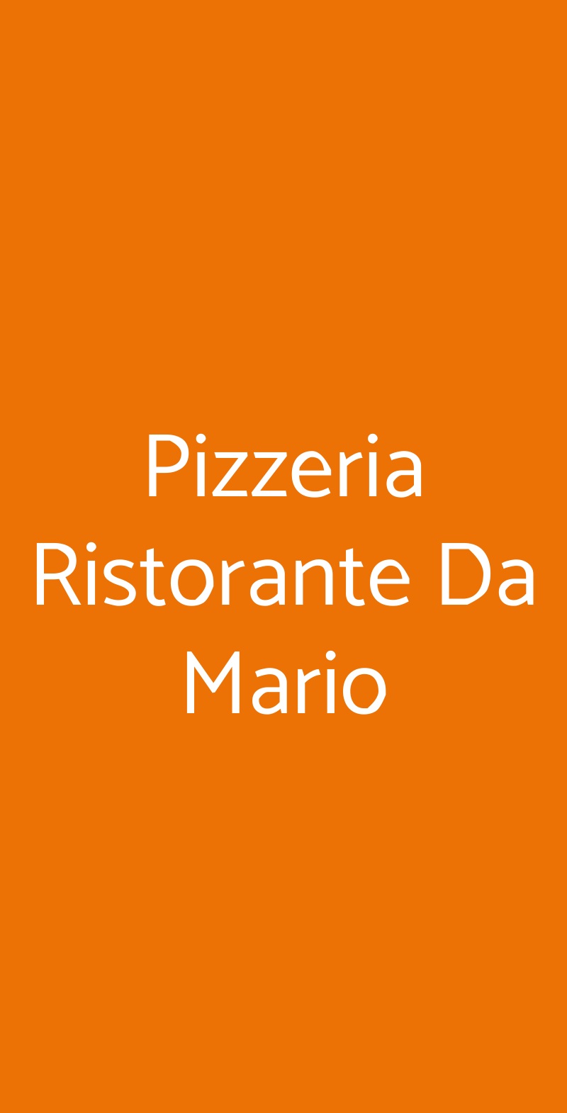 Pizzeria Ristorante Da Mario Savona menù 1 pagina