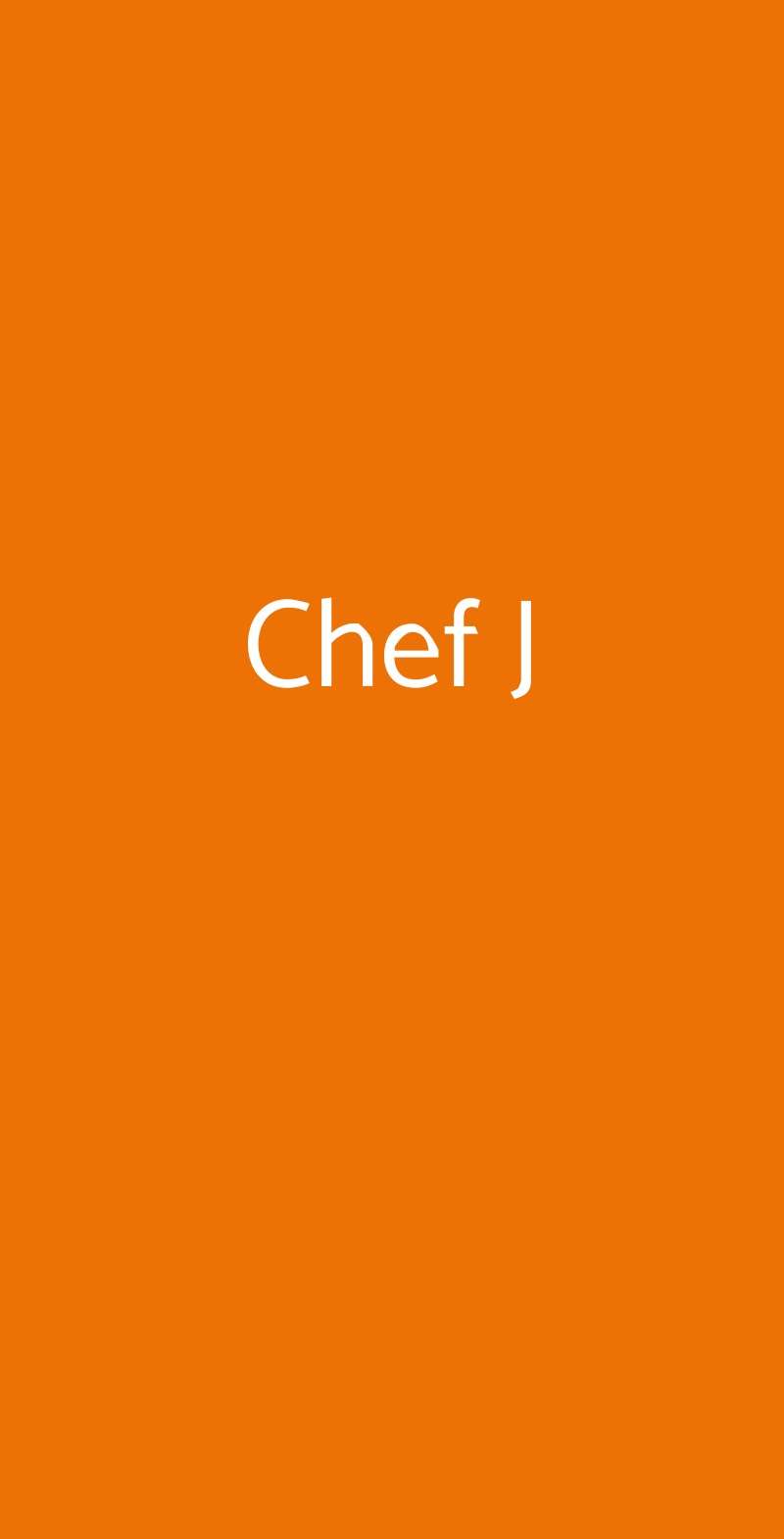 Chef J Milano menù 1 pagina