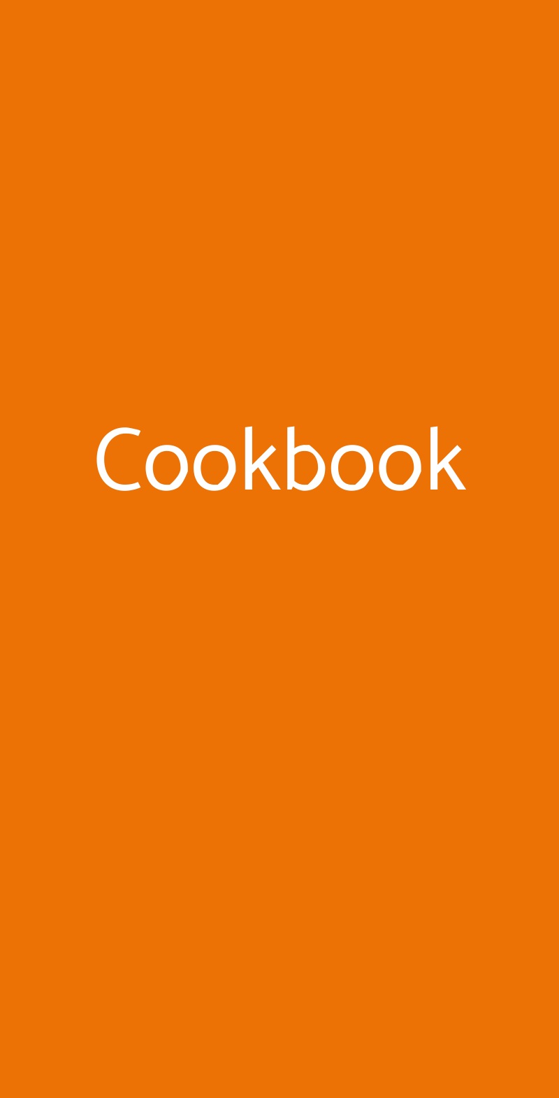 Cookbook Milano menù 1 pagina