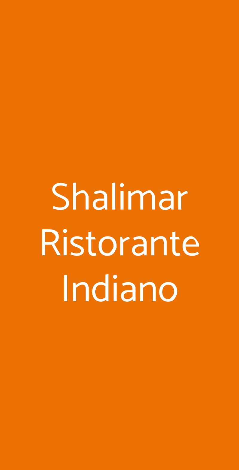 Shalimar Ristorante Indiano Savona menù 1 pagina