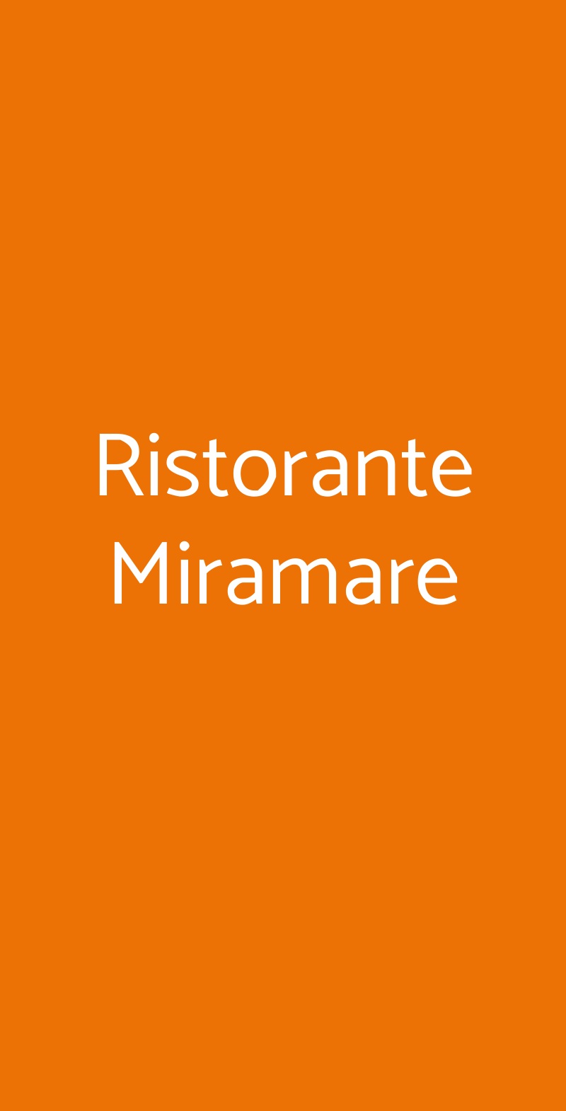 Ristorante Miramare Rapallo menù 1 pagina