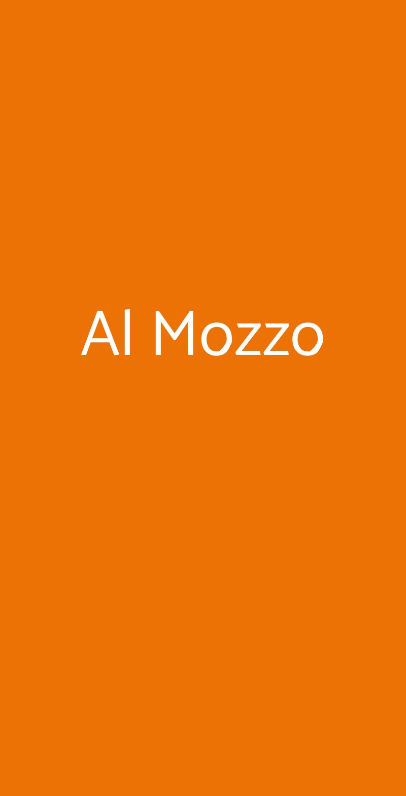 Al Mozzo Milano menù 1 pagina