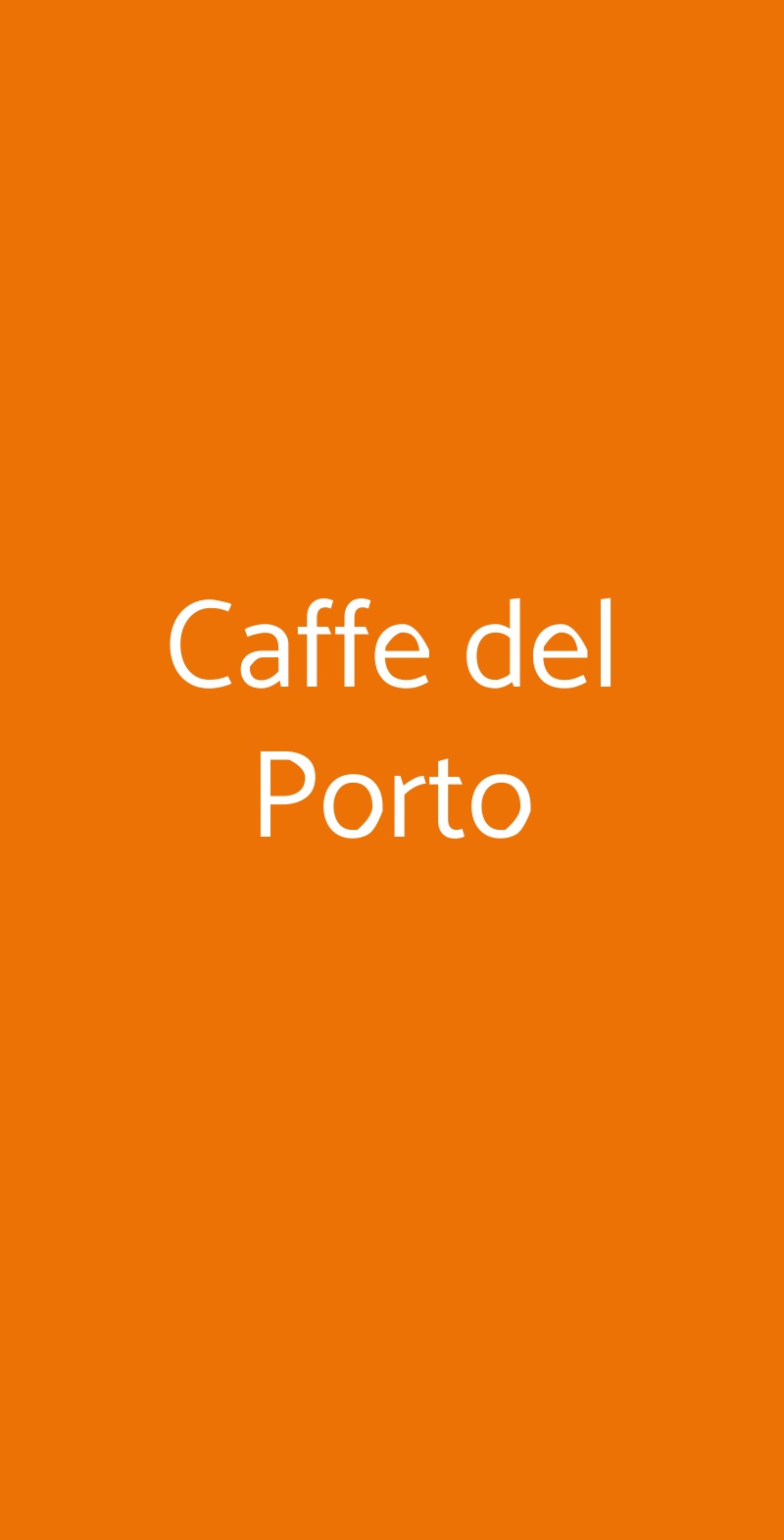 Caffe del Porto Santa Margherita Ligure menù 1 pagina
