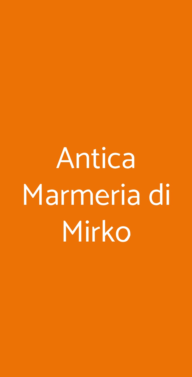 Antica Marmeria di Mirko Milano menù 1 pagina