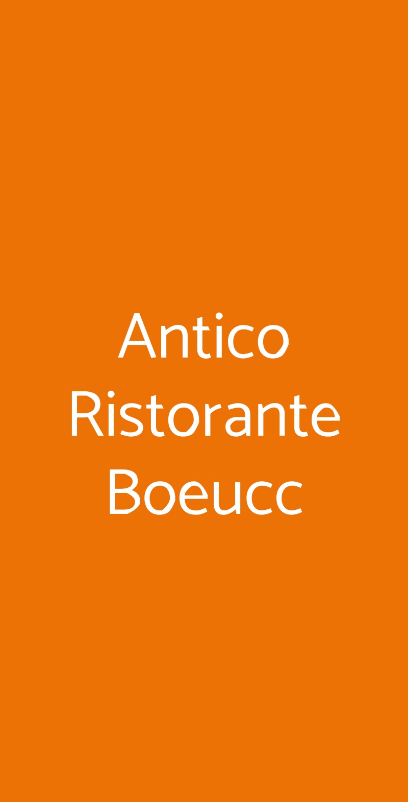 Antico Ristorante Boeucc Milano menù 1 pagina