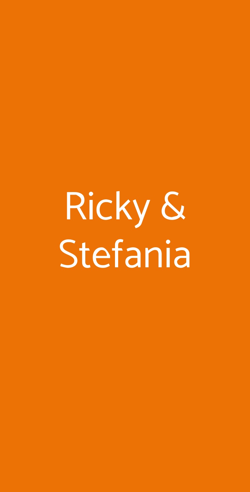 Ricky & Stefania Riva Ligure menù 1 pagina