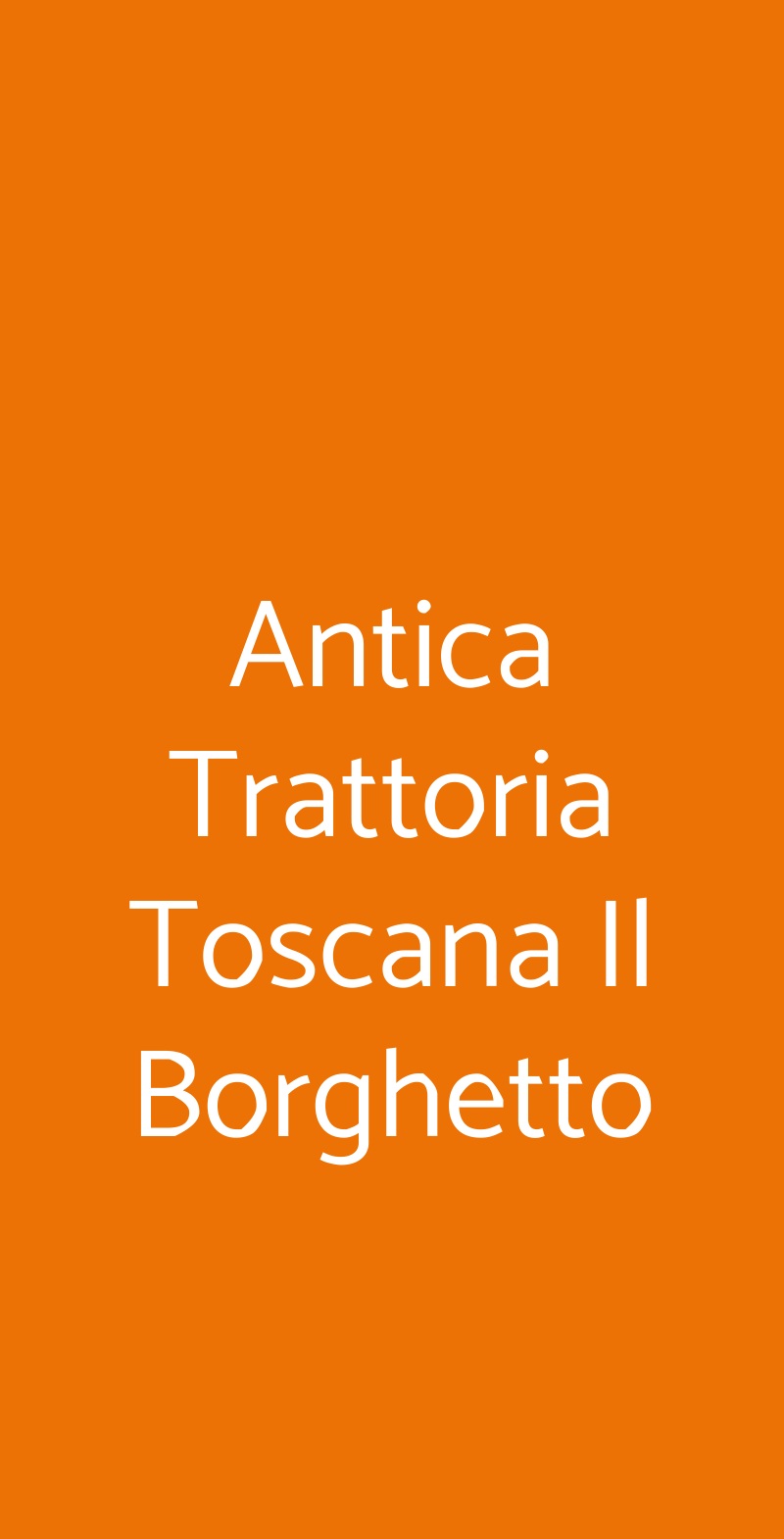 Antica Trattoria Il Borghetto Milano menù 1 pagina