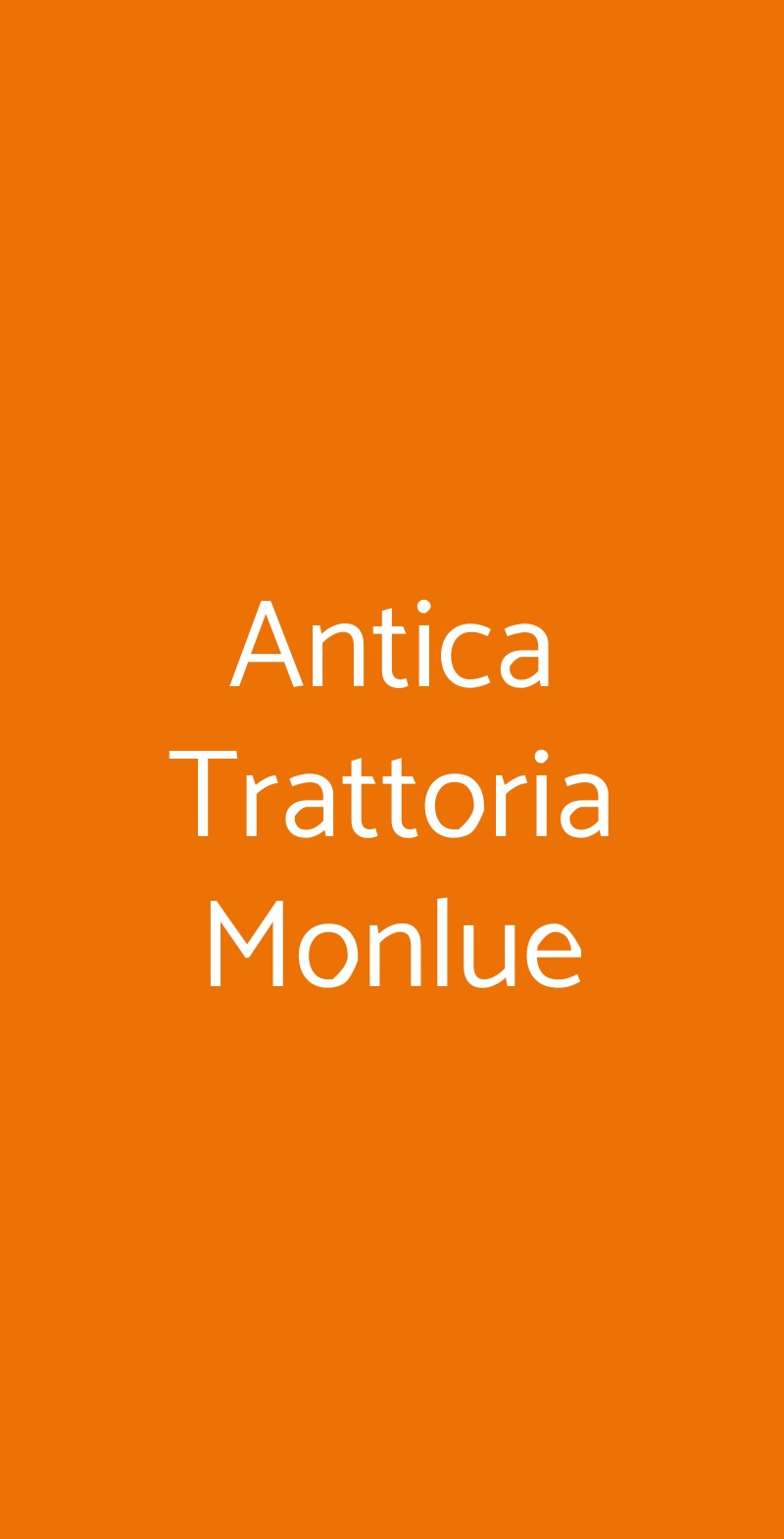 Antica Trattoria Monlue Milano menù 1 pagina