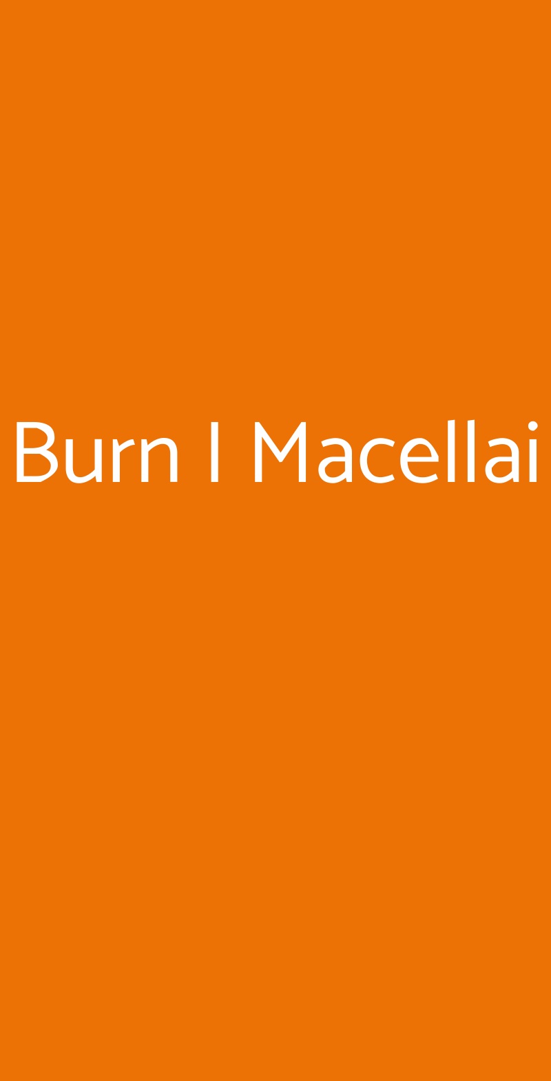 Burn I Macellai Milano menù 1 pagina