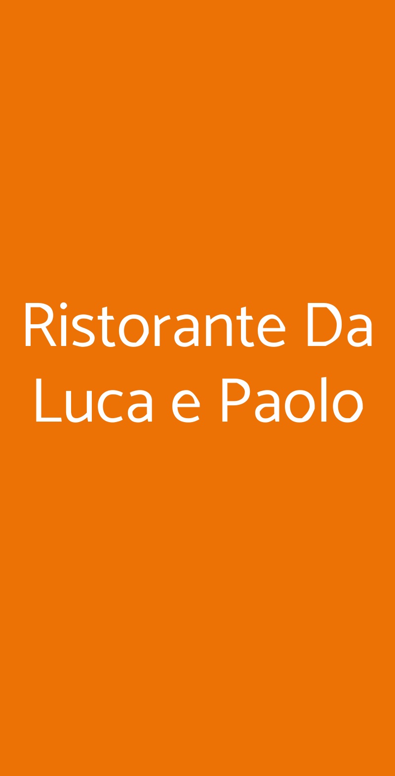 Ristorante Da Luca e Paolo Recco menù 1 pagina