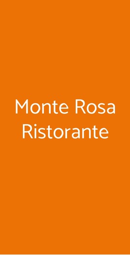 Monte Rosa Ristorante, Chiavari
