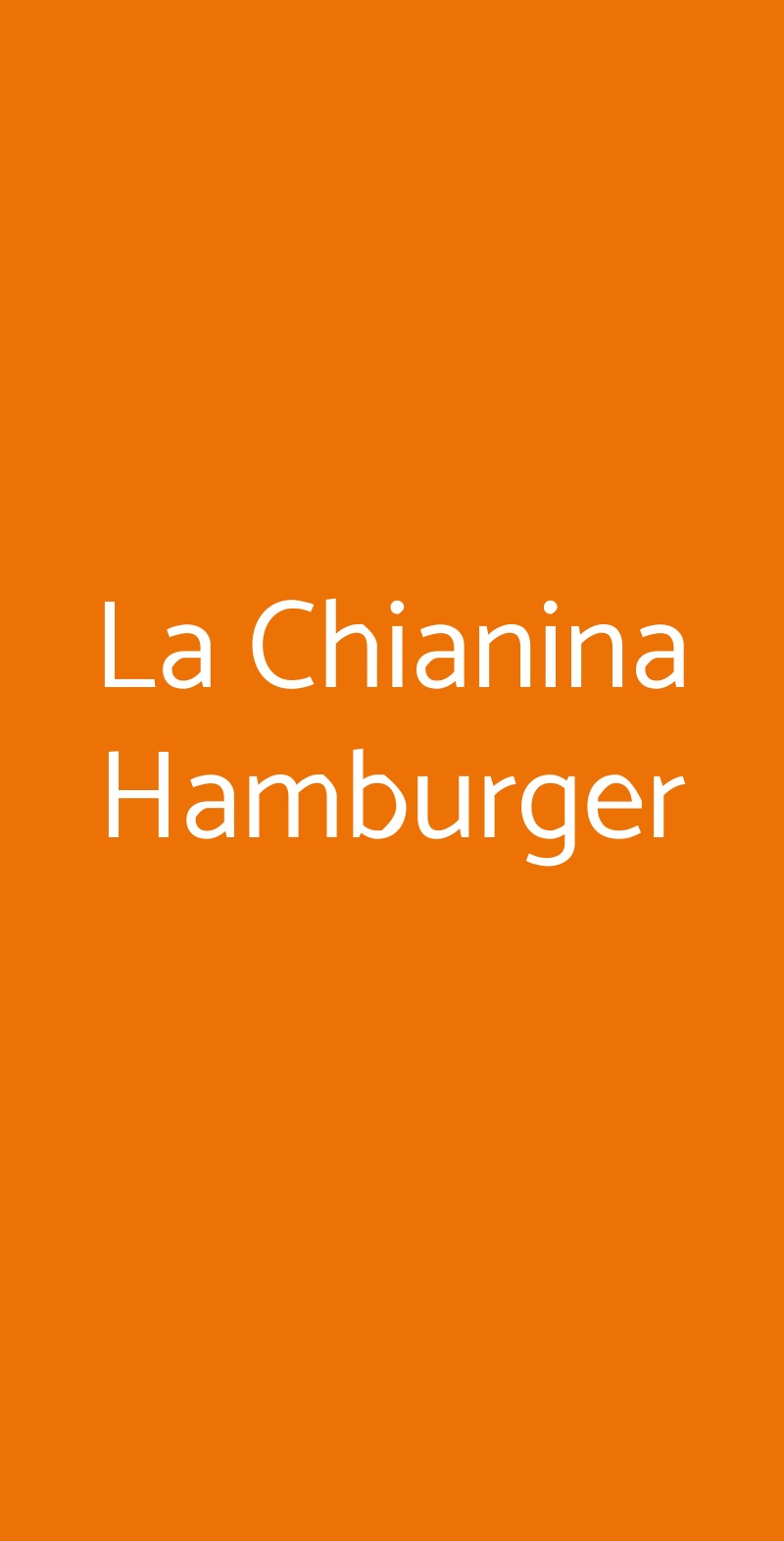 La Chianina Hamburger Genova menù 1 pagina