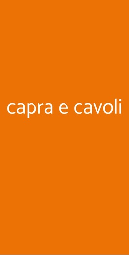 Capra E Cavoli, Milano