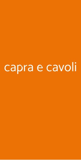 Capra E Cavoli