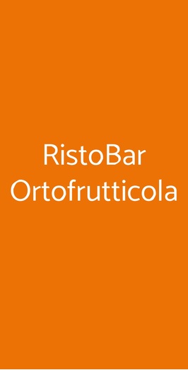 Ristobar Ortofrutticola, Albenga