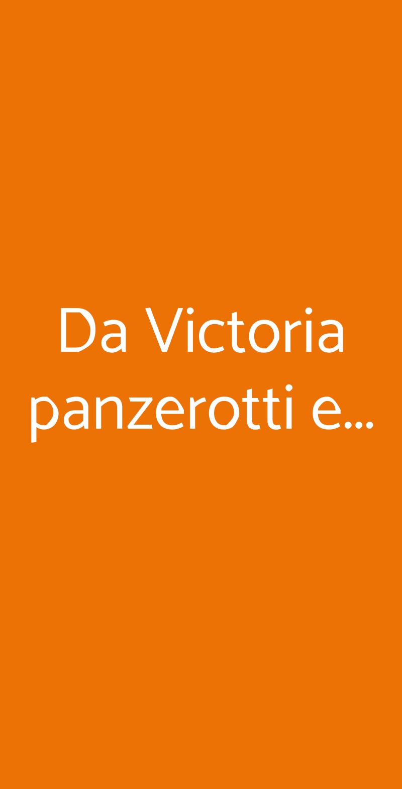 Da Victoria panzerotti e... Milano menù 1 pagina