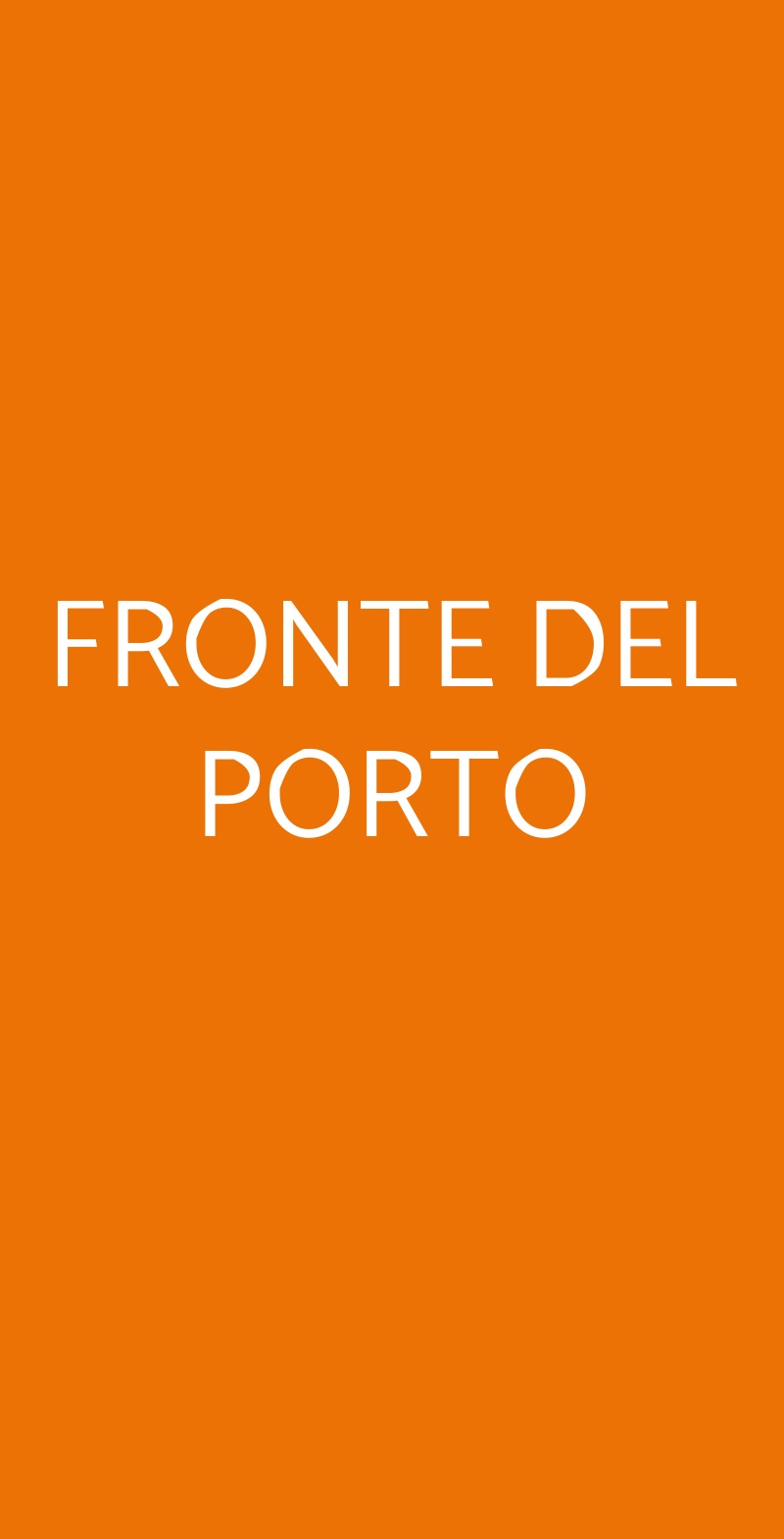 FRONTE DEL PORTO Savona menù 1 pagina