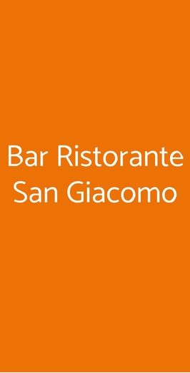 Bar Ristorante San Giacomo, Varazze