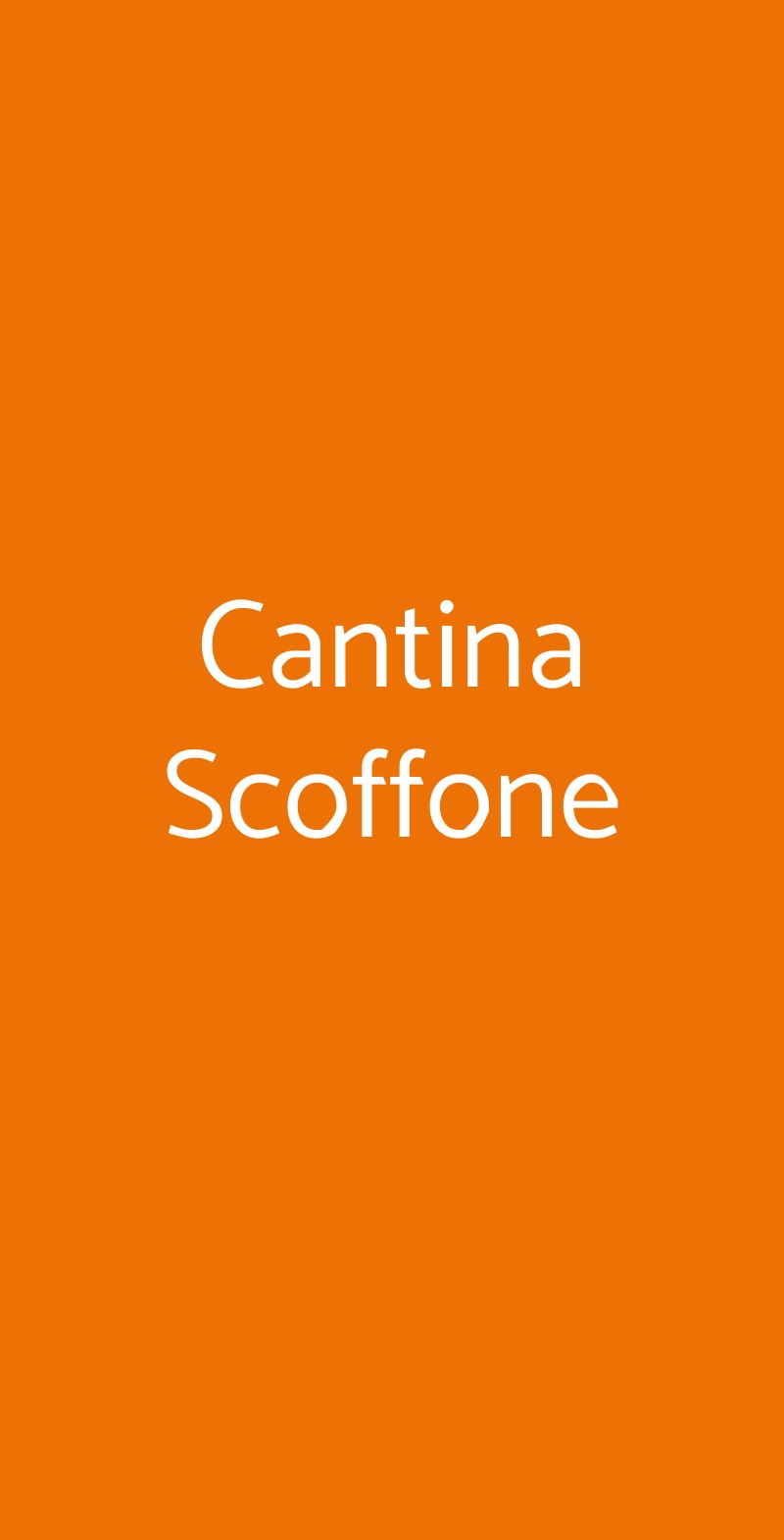 Cantina Scoffone Milano menù 1 pagina